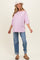 Pink Washed Oversized Crew Neck Maternity Top