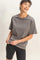 Charcoal Oversized Short Sleeve Crew Neck T-Shirt