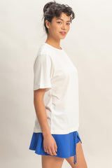 White Oversized Short Sleeve Crew Neck T-Shirt