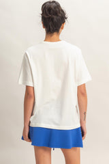 White Oversized Short Sleeve Crew Neck T-Shirt