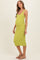 Chartreuse Square Neck Maternity Tank Dress