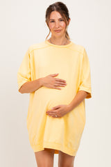 Butter Milk Oversized Maternity T-Shirt Dress