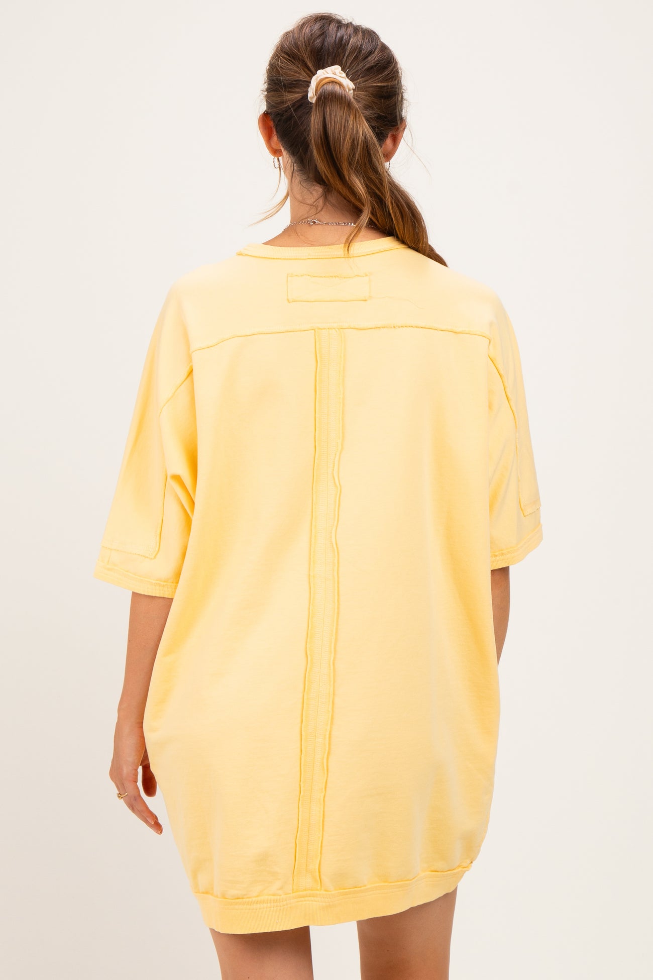 Butter Milk Oversized Maternity T-Shirt Dress