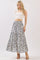 Cream Tiered Floral Print Maxi Skirt