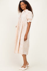 Stone Embroidered Midi Shirt Dress