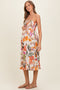 Ivory Smocked Bodice Strapless Printed Maternity Midi Dress