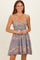 Jade V Neck Smocked Bodice Mix Print Sundress