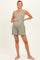 Sage Ribbed Knit Babydoll Maternity Romper