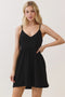 Navy Ribbed Knit Babydoll Romper