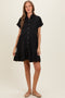 Ash Black Button Down Maternity Mini Dress
