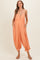 Apricot Mineral Wash Sleeveless V-Neck Maternity Jumpsuit