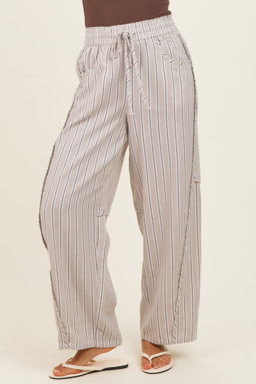 Coconut Washed Striped Pants
