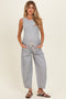 Off White Striped Relaxed Fit Maternity Pants
