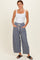 Navy Striped Relaxed Fit Pants