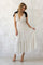 White Polka Dot Shoulder Tie Dress