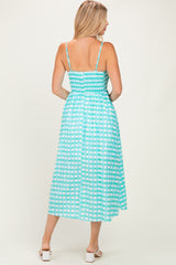 Mint Gingham Midi Dress