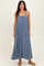 Denim Blue Sleeveless Side Pocket Dress