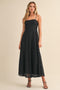 Black Lace Sleeveless Midi Dress