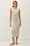 Stone Ribbed Midi Tank Dress
