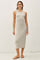 Stone Ribbed Midi Tank Dress