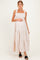 Beige Sleeveless Smocked Tiered Maxi Dress