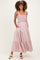 Light Pink Sleeveless Smocked Tiered Maxi Dress