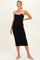 Black Cutout Fitted Maternity Midi Dress