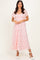 Peach Floral Lace Maxi Dress