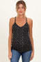Black Floral Fitted Sleeveless Maternity Cami Tank Top