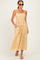 Yellow Embroidered Smocked Maxi Dress