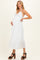 White Halter Cutout Maternity Midi Dress