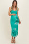 Jade Floral Cutout Maternity Midi Dress