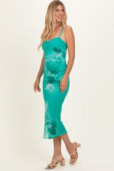 Jade Floral Cutout Midi Dress