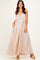 Cream/ Navy Polka Dot Sleeveless Maxi Dress