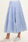Light Blue Printed Tiered Maternity Maxi Skirt