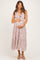Ivory Floral Deep V Shoulder Tie Maternity Dress