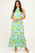 Blue Floral Halter Maxi Dress