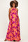 Plum Floral Halter Maternity Maxi Dress