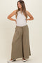 Cactus Elastic Waist Wide Leg Culottes Maternity Pants