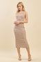 Hazel Wood Striped Crisscross Back Dress