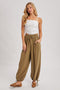 Olive Tie Hem Pants