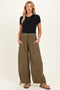 Olive Tie Hem Maternity Pants