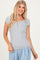 Heather Grey Short Sleeve Henley Top