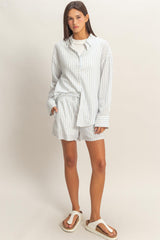 Blue Striped Button Down Shirt