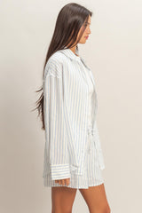 Blue Striped Button Down Shirt