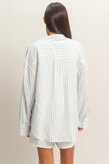 Blue Striped Button Down Shirt