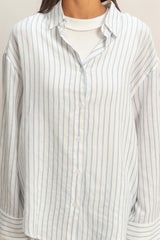 Blue Striped Button Down Shirt