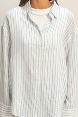 Blue Striped Button Down Shirt
