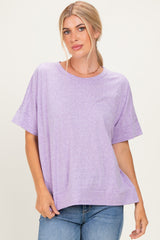 Lavender Oversized Short Sleeve Top