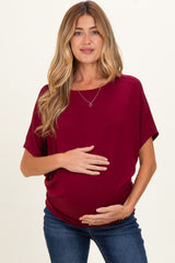 Cabernet Dolman Sleeve Boat Neck Maternity Top